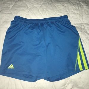 ❣️EUC Adidas Blue and Yellow Shorts